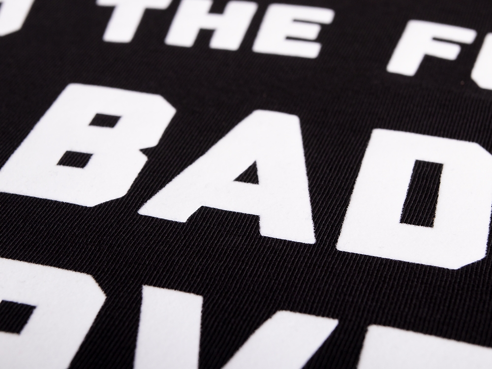 'Who The F is Bad Nerves?' T-Shirt Black - Flock Print